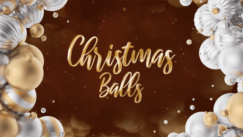 达芬奇-圣诞元素开场模板和转场预设Christmas Balls Opener And Transitions-兄弟自己人