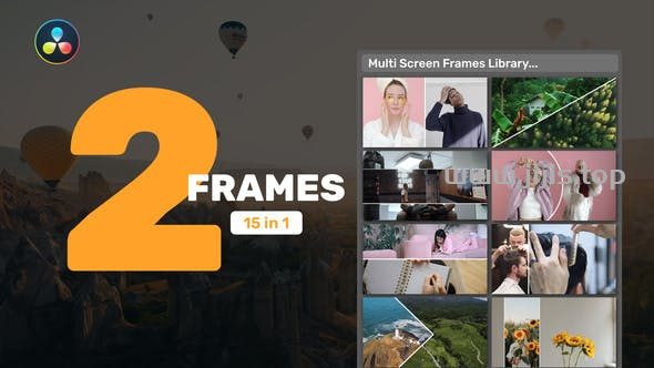 达芬奇-15种分屏预设包Library of multi-screen frames-兄弟自己人