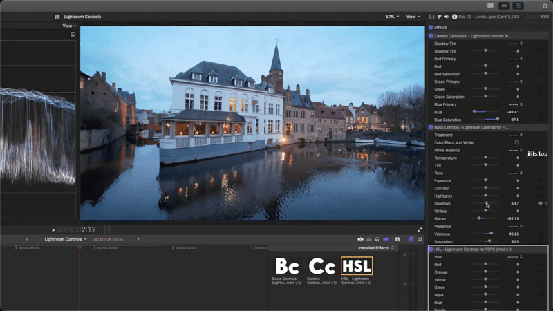FCP插件-仿Lightroom风格白平衡色温明暗对比色相饱和度HSL视频调色插件V2.2-兄弟自己人