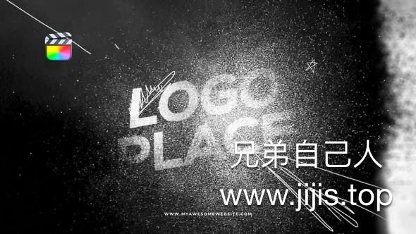 FCP发生器-摇滚涂鸦形式风格LOGO标题展示Grunge Logo Scribbles Brush-兄弟自己人