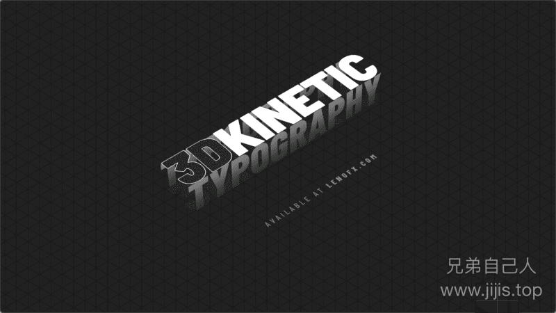 FCP标题-20种三维透视现代动态标题文字 3D Kinetic Typography-兄弟自己人