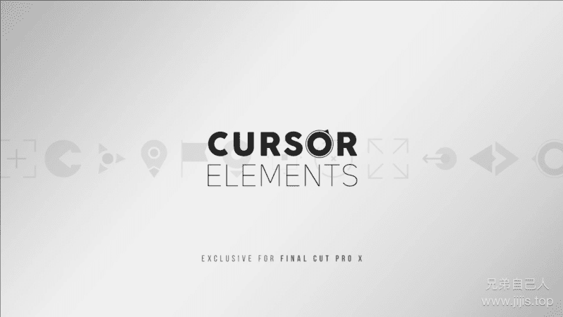 FCP插件-100个现代简单光标定点元素文字标题注释动画预设 100 Cursor Elements-兄弟自己人