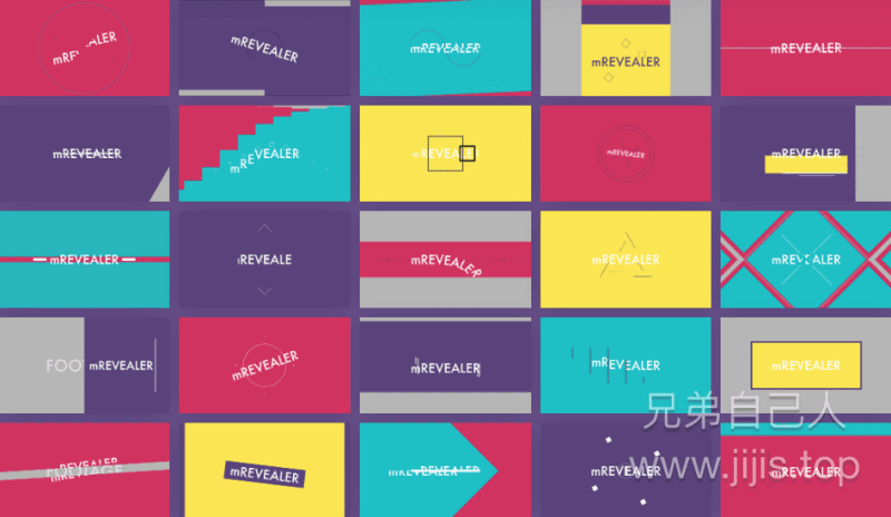 FCP标题-50种彩色背景排版标题文字 mRevealer-兄弟自己人