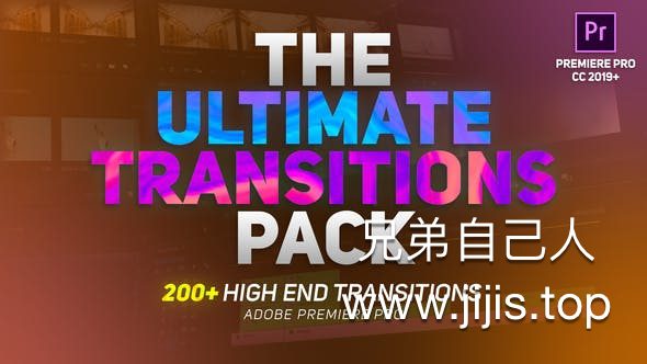 PR转场-200个漫画火烧光斑故障墨水风格转场过渡包 The Ultimate Transitions Pack-兄弟自己人