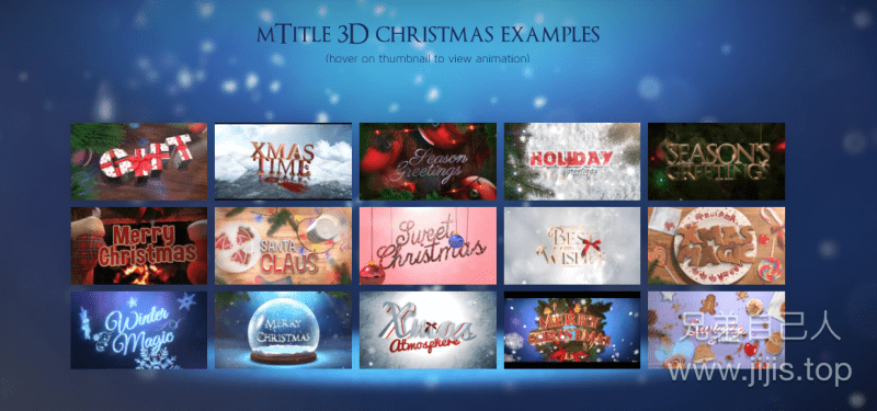 FCP标题-15个3D圣诞风格文字标题 mTitle 3D Christmas-兄弟自己人