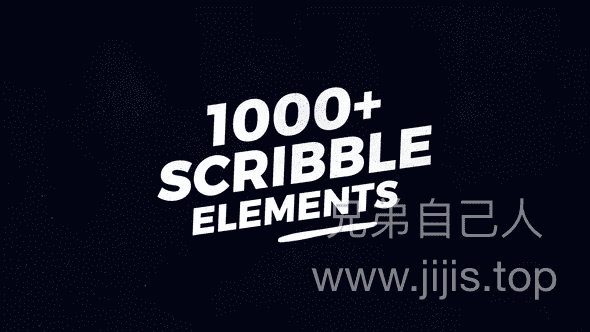 AE&PR预设-1000个涂鸦MG动画元素 Scribble Elements-兄弟自己人