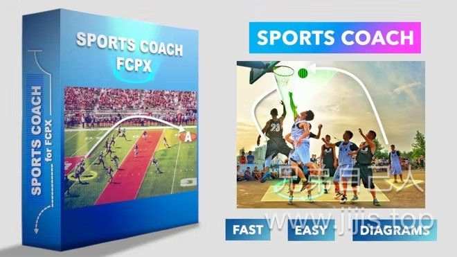 FCPX插件-体育类箭头指示图形标注 Sports Coach-兄弟自己人