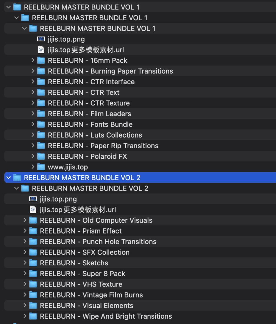 图片[2]-115GB超5000个胶片纹理颗粒vfx效果LUT音效剪辑预设元素大师组合包 REELBURN MASTER BUNDLE-兄弟自己人