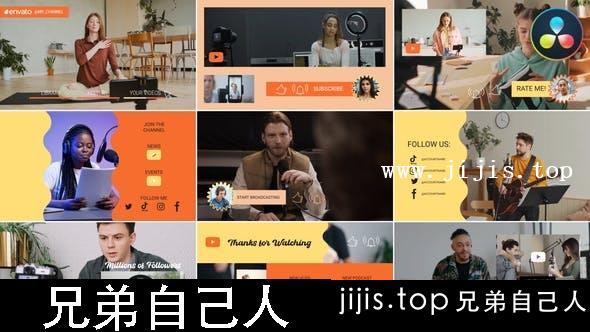 达芬奇预设 – YouTube场景幻灯片视频照片相册模板-兄弟自己人