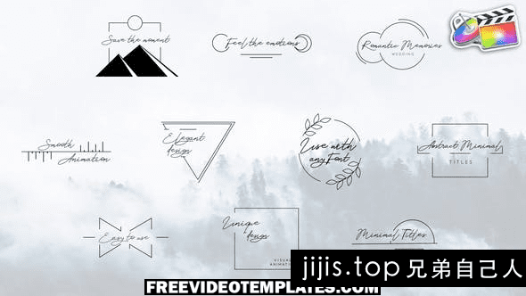 极简标题FCPX模板多功能易操作兼容性强-兄弟自己人