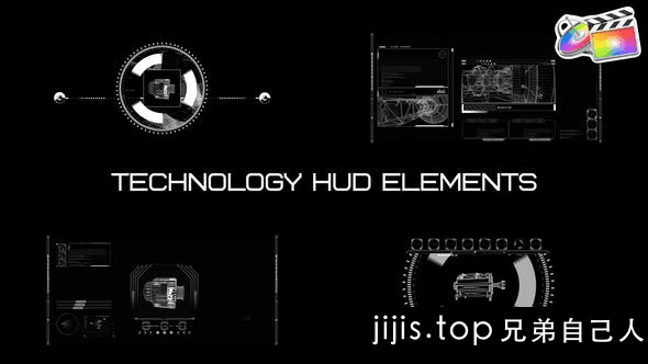 FCPX插件-科技HUD模板定制色彩适配FCPX前瞻体验-兄弟自己人