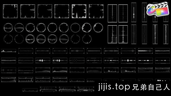 FCPX插件-FCPX动态模板数据可视化赛博风格呈现-兄弟自己人