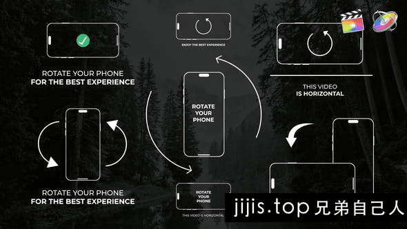 FCPX插件-4K手机旋转特效模板FCPMotion轻松应用-兄弟自己人