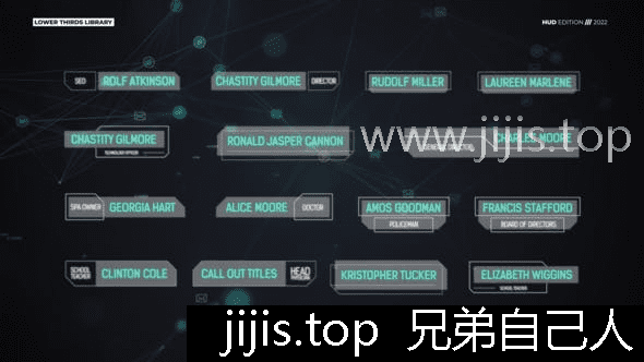 全高清After Effects模板Lower Thirds HUD免插件使用-兄弟自己人