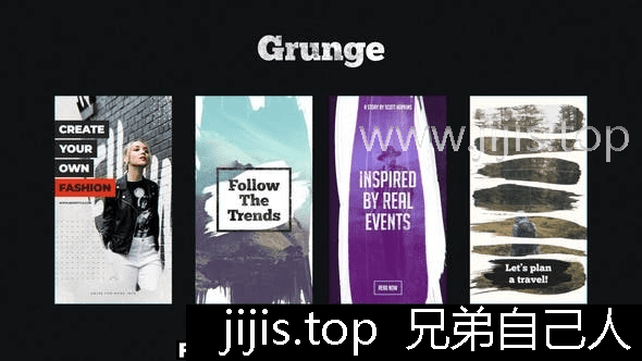 Grunge故事特效包：20模板全能捆绑风格多样。-兄弟自己人